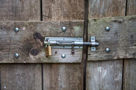 Door lock door wood