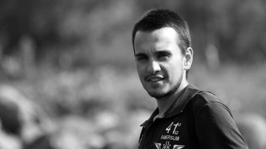Black and white youth man