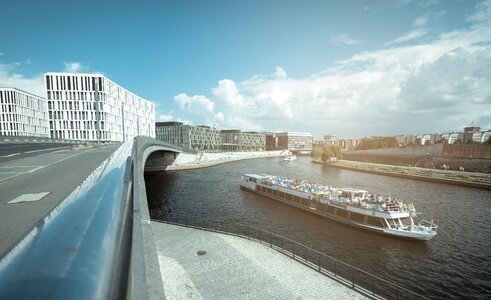 Ship bridge river