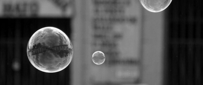 Image bubble soap black and white photo