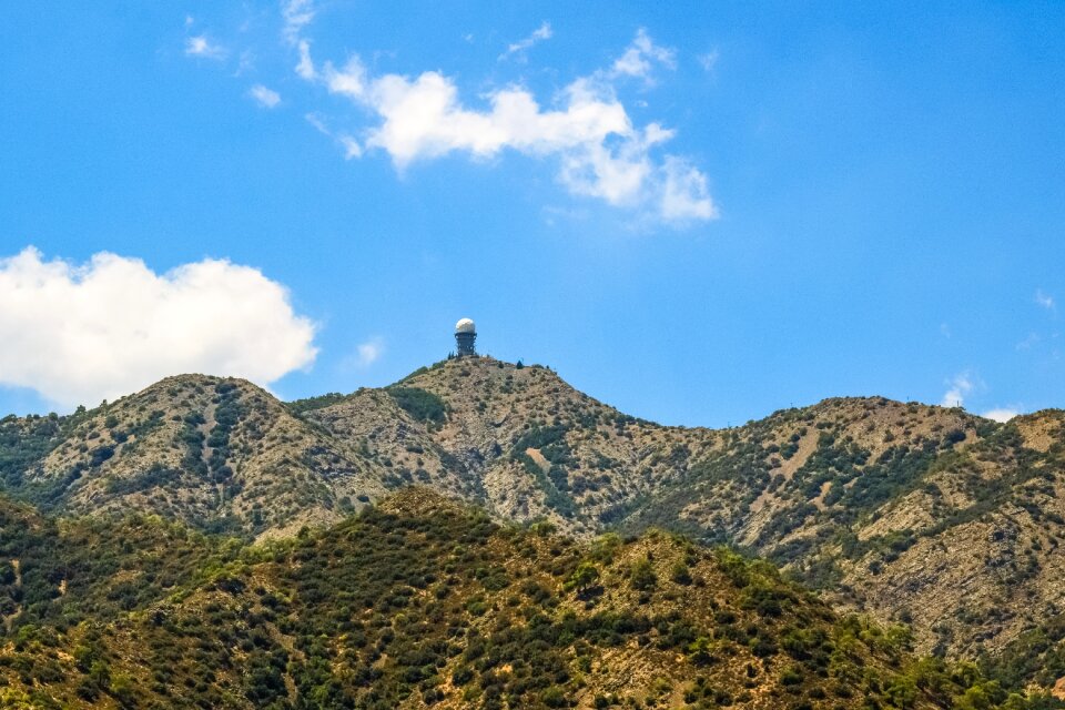 Clouds radar tower