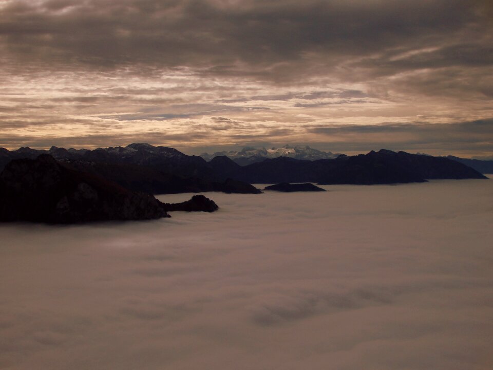 Landscape austria inversion weather situation