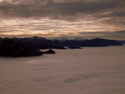 Landscape austria inversion weather situation photo