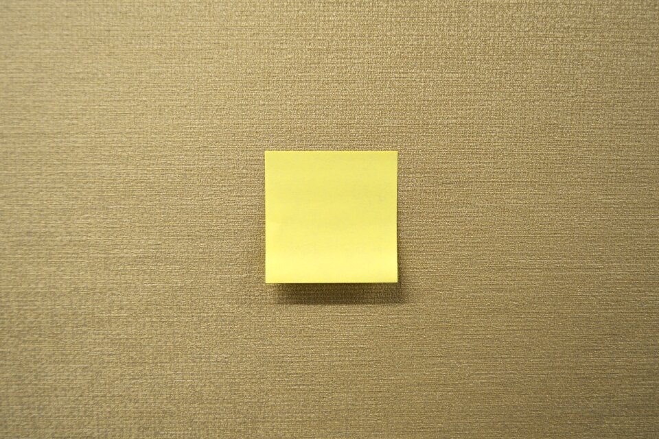 Sticky note message
