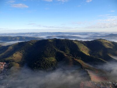 Hot air ballooning flight sky