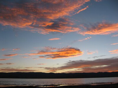 Sunset lake photo