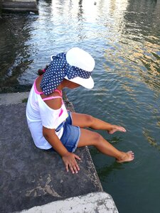 Water baby girl hat