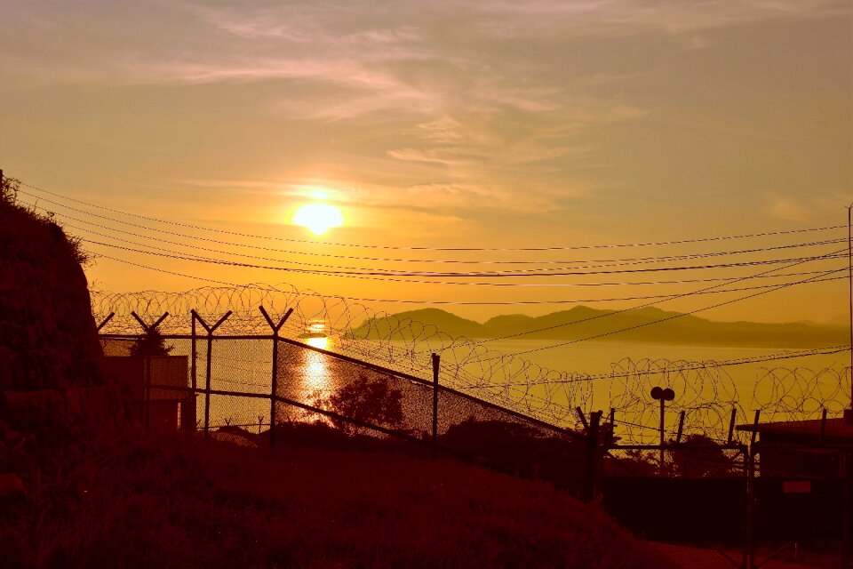 North korea west sea sea sunset
