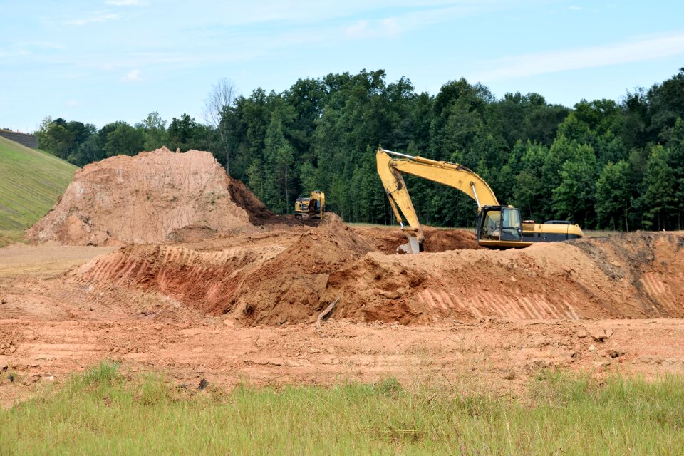 Heavy equipment construction work