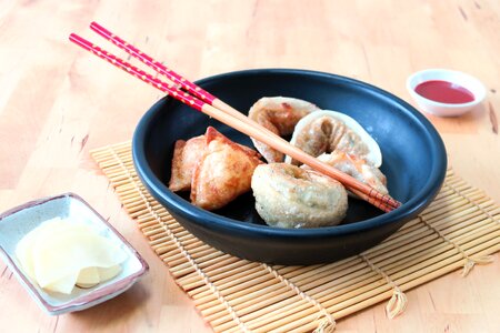 Dumplings fried food korean photo