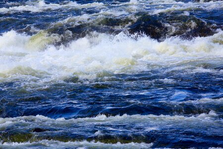 Waves water courses blue