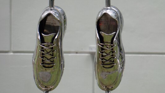 Art gray shoes