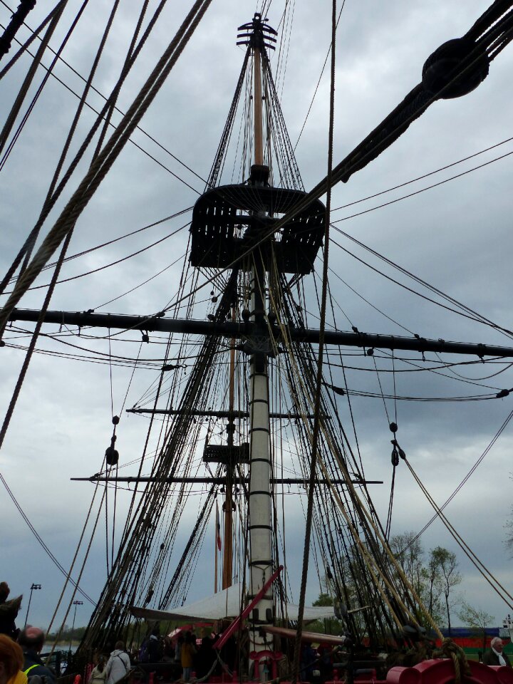 Shrouds ropes pulleys