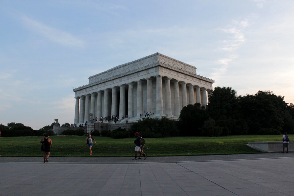 Washington building sunset