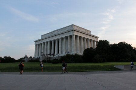 Washington building sunset