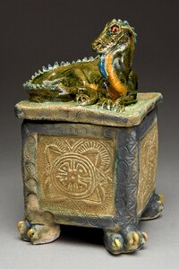 Sculpture brown dragon