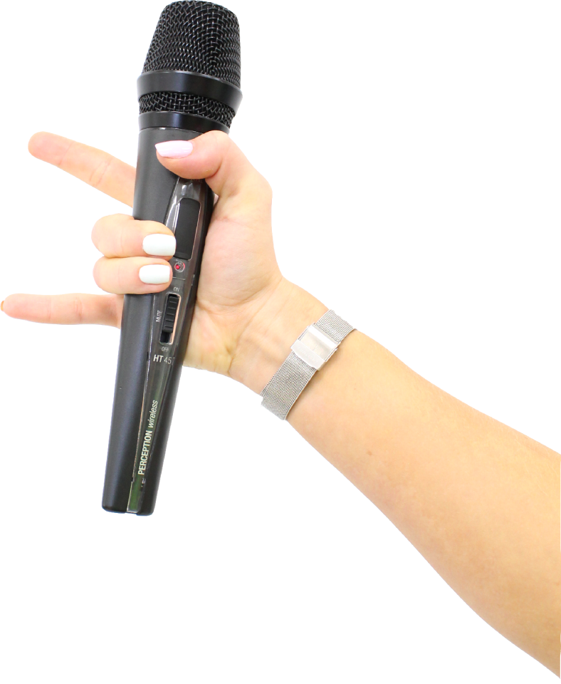 Rock concert singer