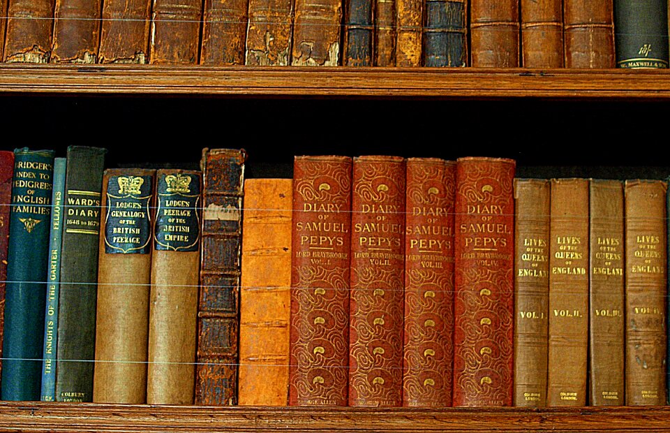 Vintage brown library