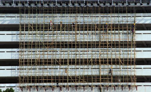 Scaffolding work site photo