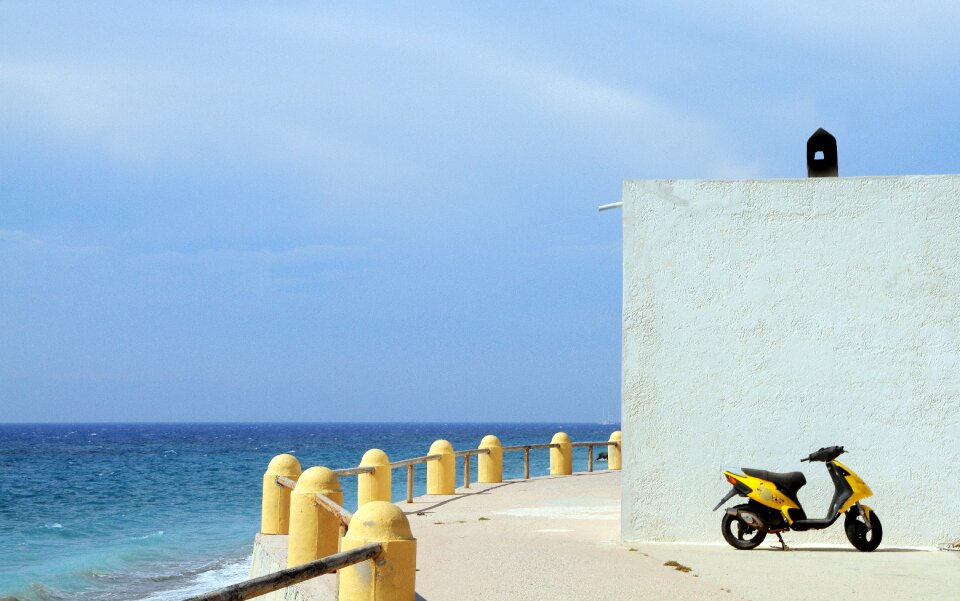 Blue scooter motorbike
