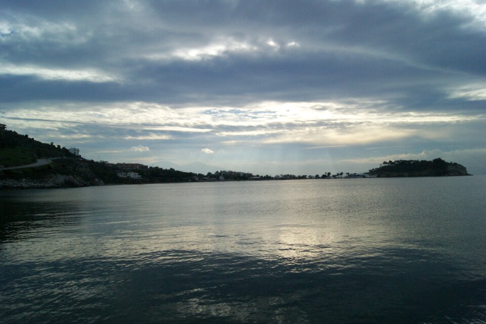 Views of the sea sky blue