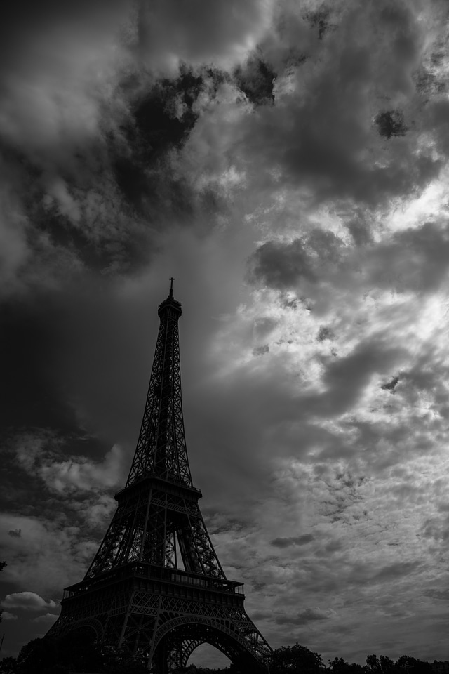 Black and white dramatic france