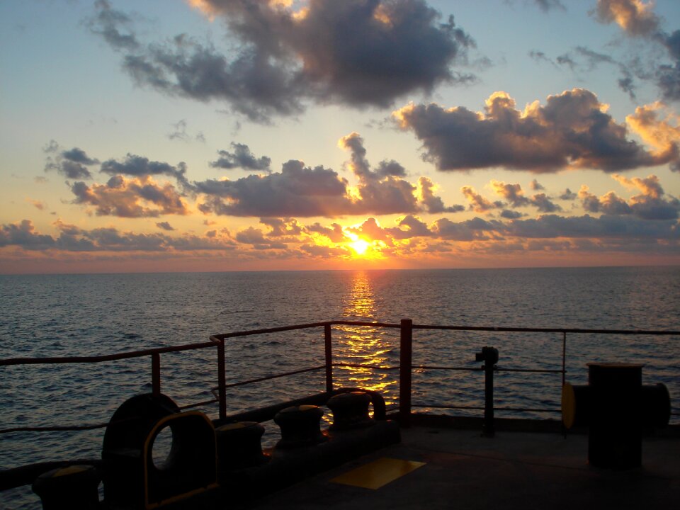 Sunset the setting sun views of the sea