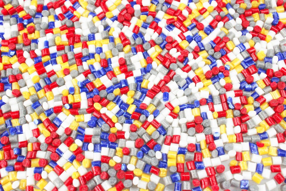 Avoid spraying plastic three-dimensional flashing plastic colorful plastic particles