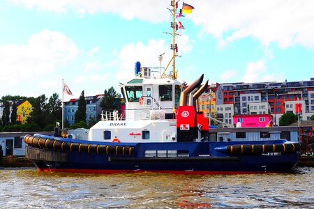 Boat schleppdampfer elbe photo