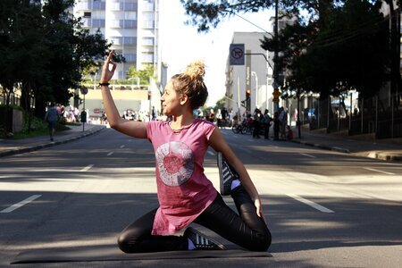 Peace meditation yoga posture photo