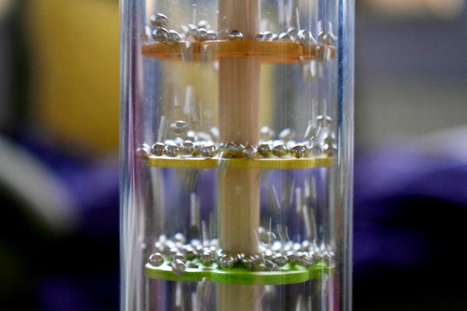 Falling balls colorful rain bar