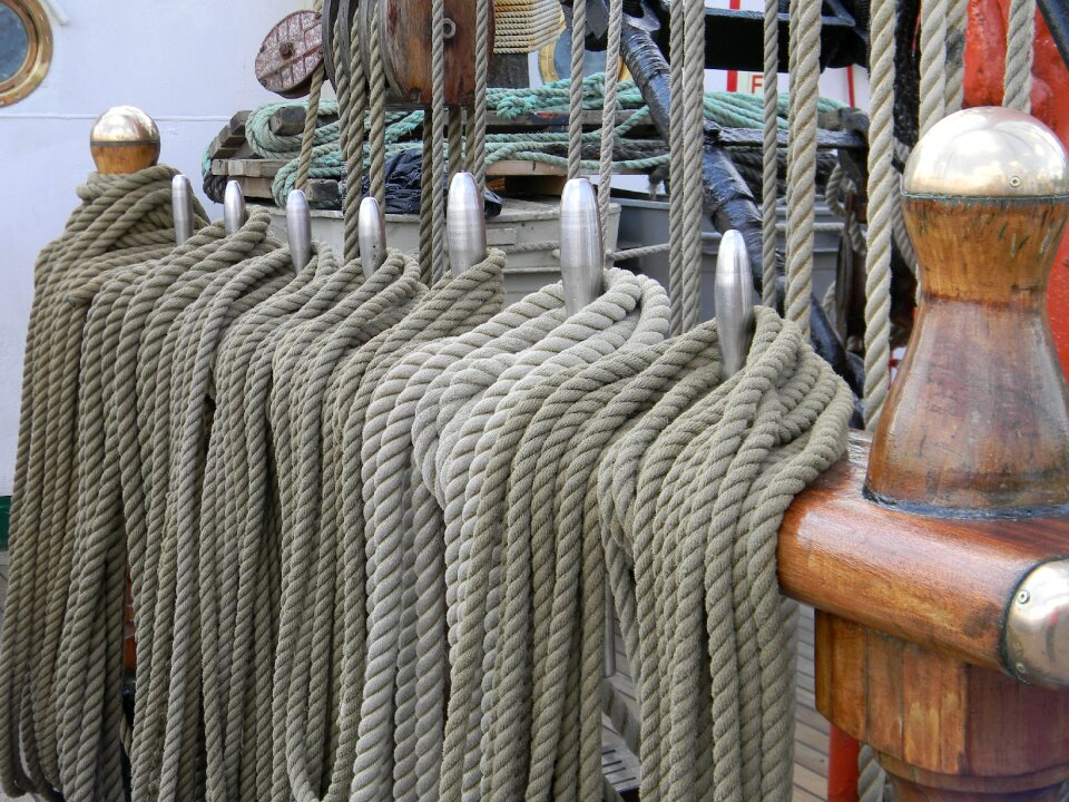 Rigging sailing ship sea