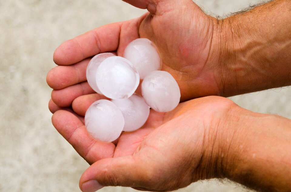 Hail ice heavy storm