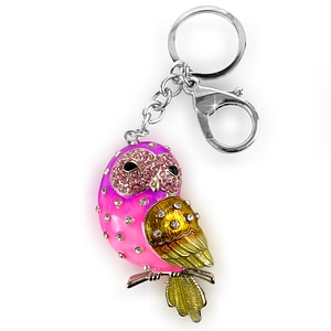 Key ring pendant bird color