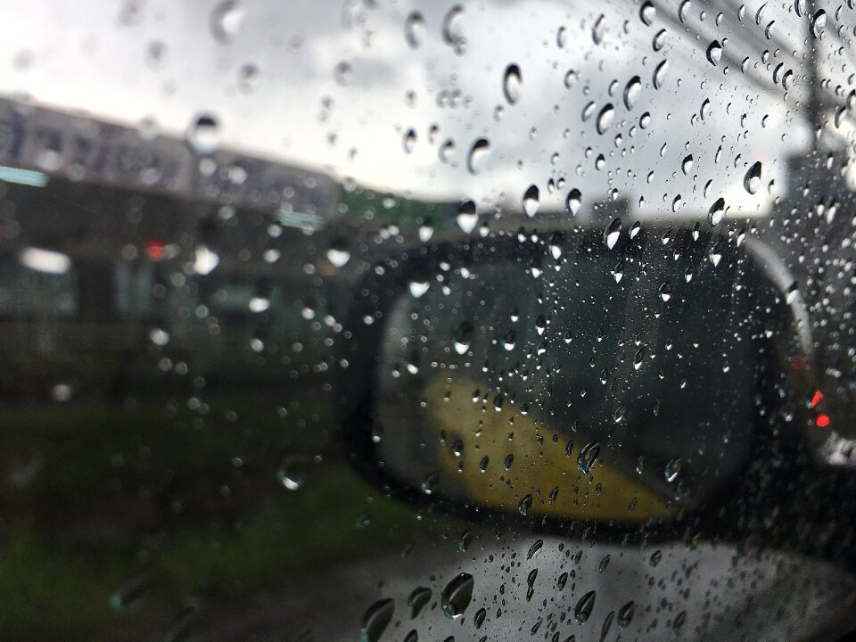 Rain water water glass