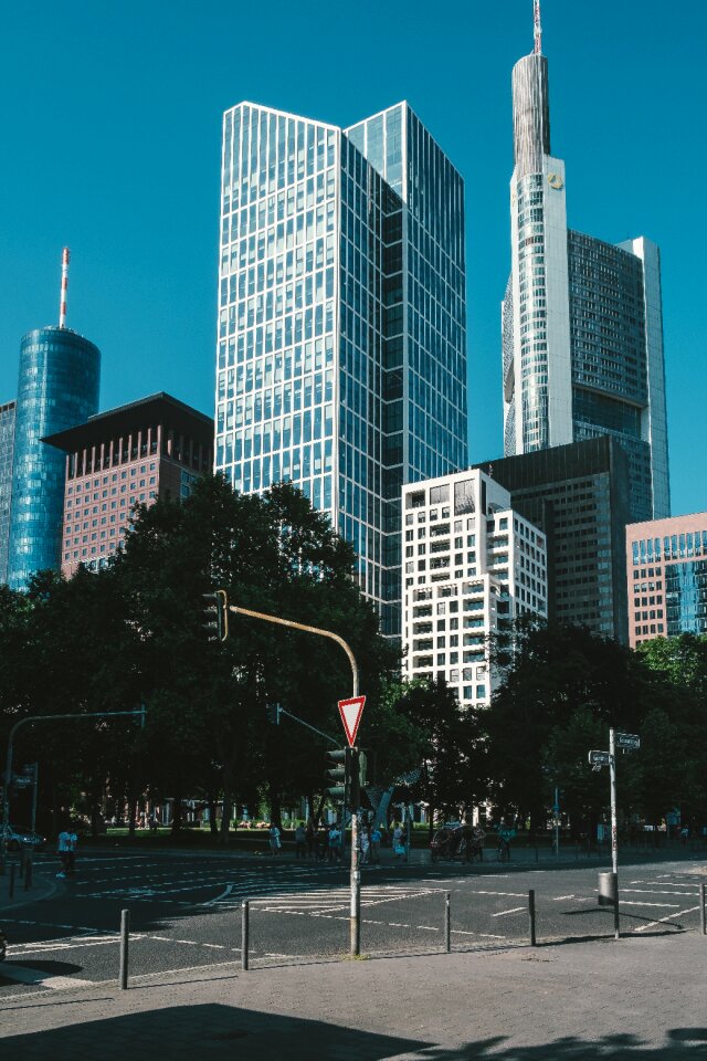 Town center architecture skyscrapers