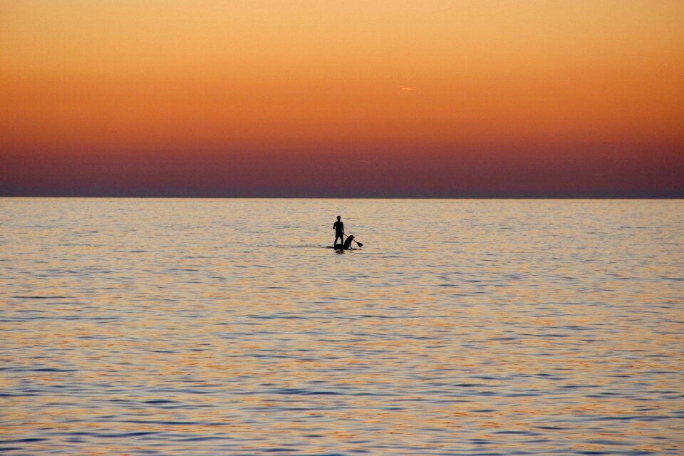 Abendstimmung evening sky sunset sea photo