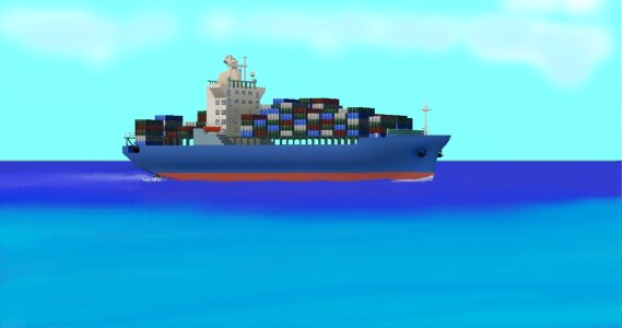 Container ship frachtschiff north america photo