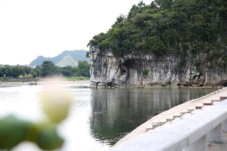 The scenery the li river elephant trunk hill