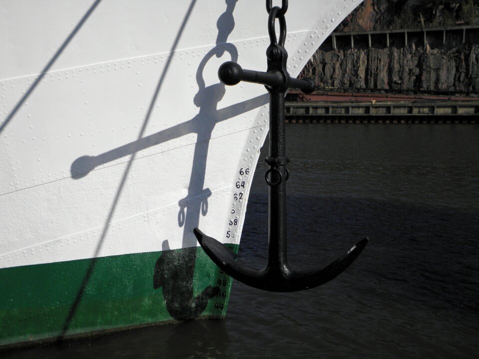 Port ship anchor sea