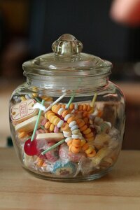 Food candy cane glass photo