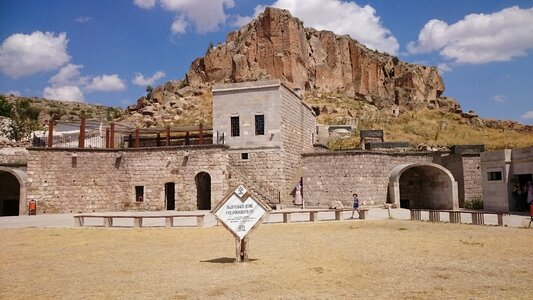 Underground city in cappadocia entrance of the underground city