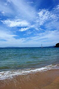 Sailboat beach sky