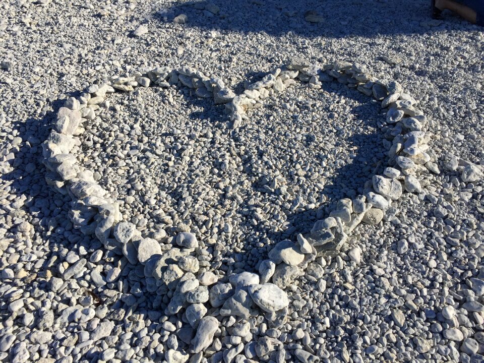 Heart heart-shaped stone