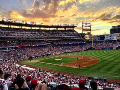 Sunset ball park photo