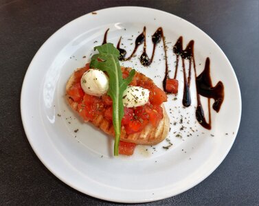 Italian bruschetta tomato photo