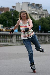 Inline skating sporty inline skaters