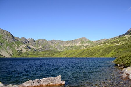 Top view tatry water photo