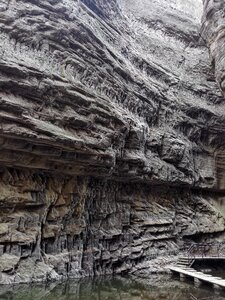 Luoyang the grand canyon unique rock wall of the yan such as one side of the statues piled into