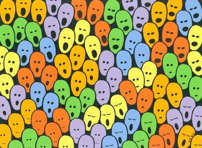 Choir sing collage
